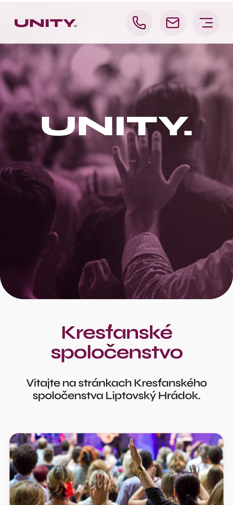 Náhľad webu hradok.milost.sk na mobile